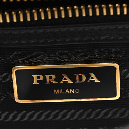 Prada Glace Calfskin Embossed Logo Crossbody Black 6 of 9