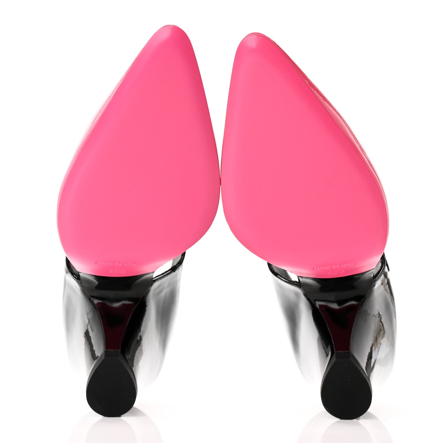 Chanel Patent Calfskin CC Pumps 39 Pink Black 5 of 8