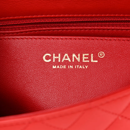 Chanel Lambskin Quilted Mini Rectangular Flap Red 6 of 11
