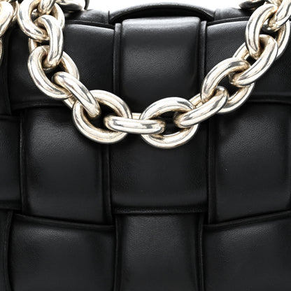 Bottega Veneta Lambskin Maxi Intreccio Padded Chain Cassette Crossbody Bag Black 8 of 10