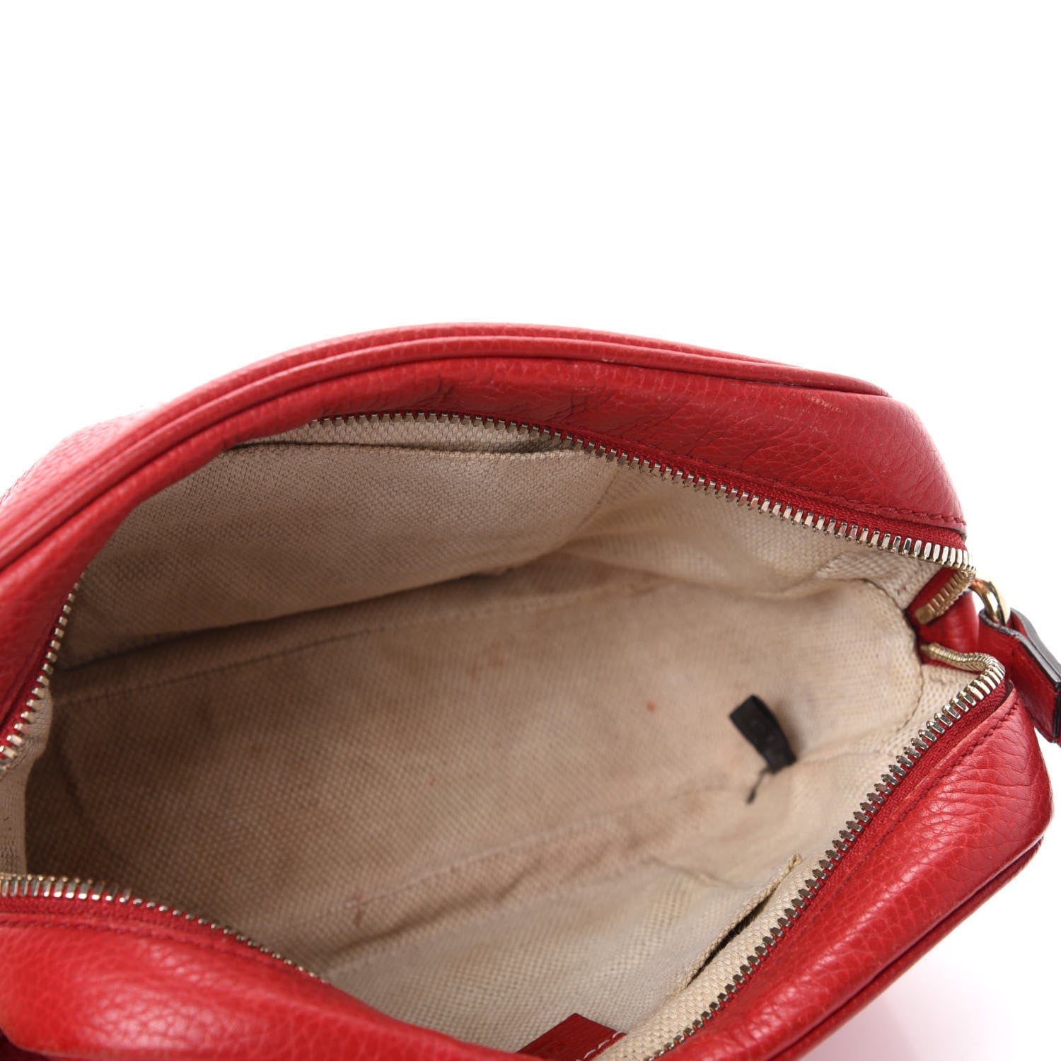 Gucci Pebbled Calfskin Small Soho Disco Bag Tabasco Red 5 of 13