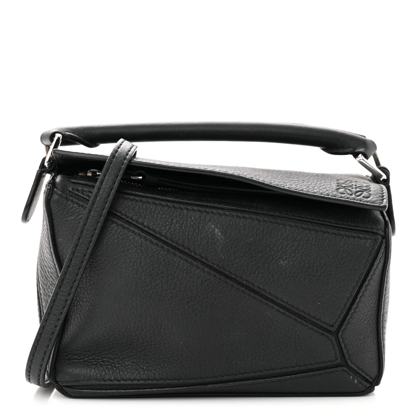 Calfskin Mini Puzzle Bag Black
