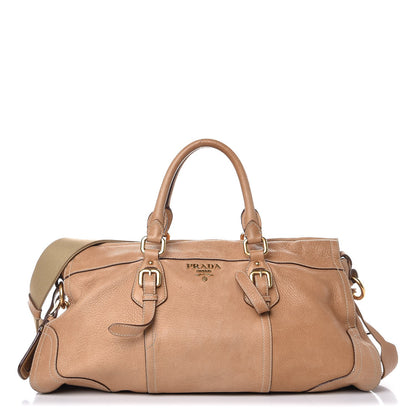 Prada Cervo Deerskin Shopping Satchel Naturale 1 of 16