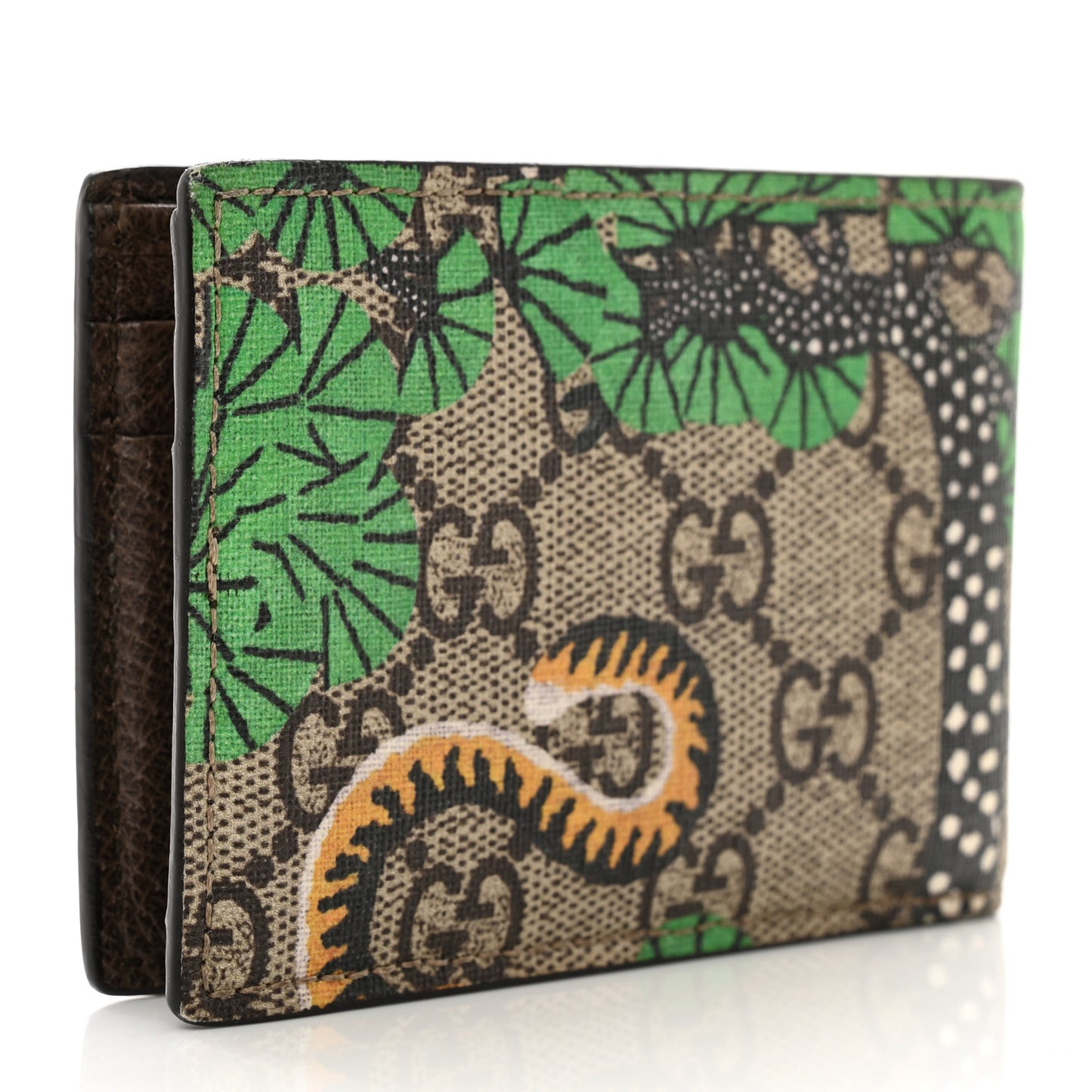 GG Supreme Monogram Bengal Bi-Fold Wallet Beige Yard