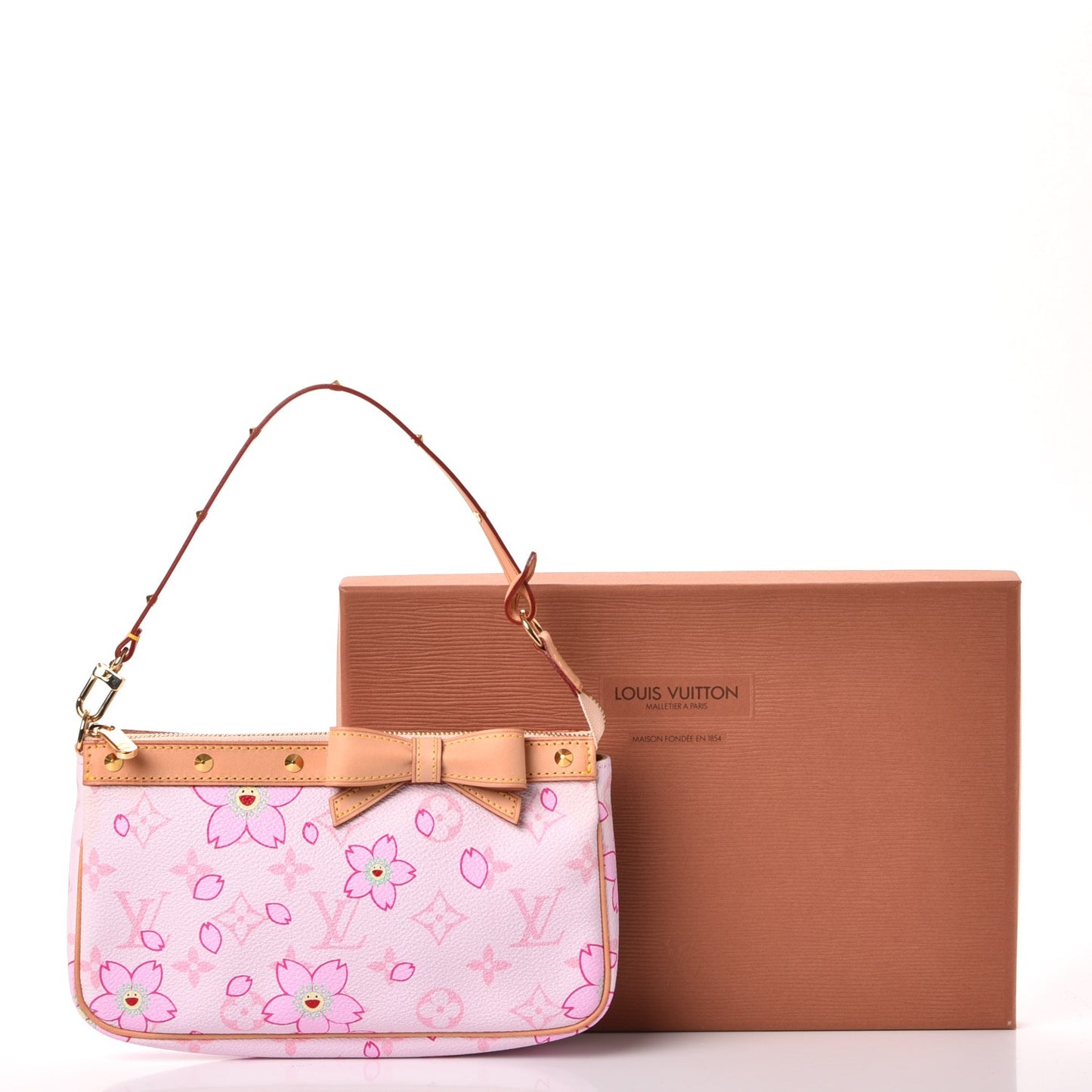 Monogram Cherry Blossom Pochette Accessories Pink