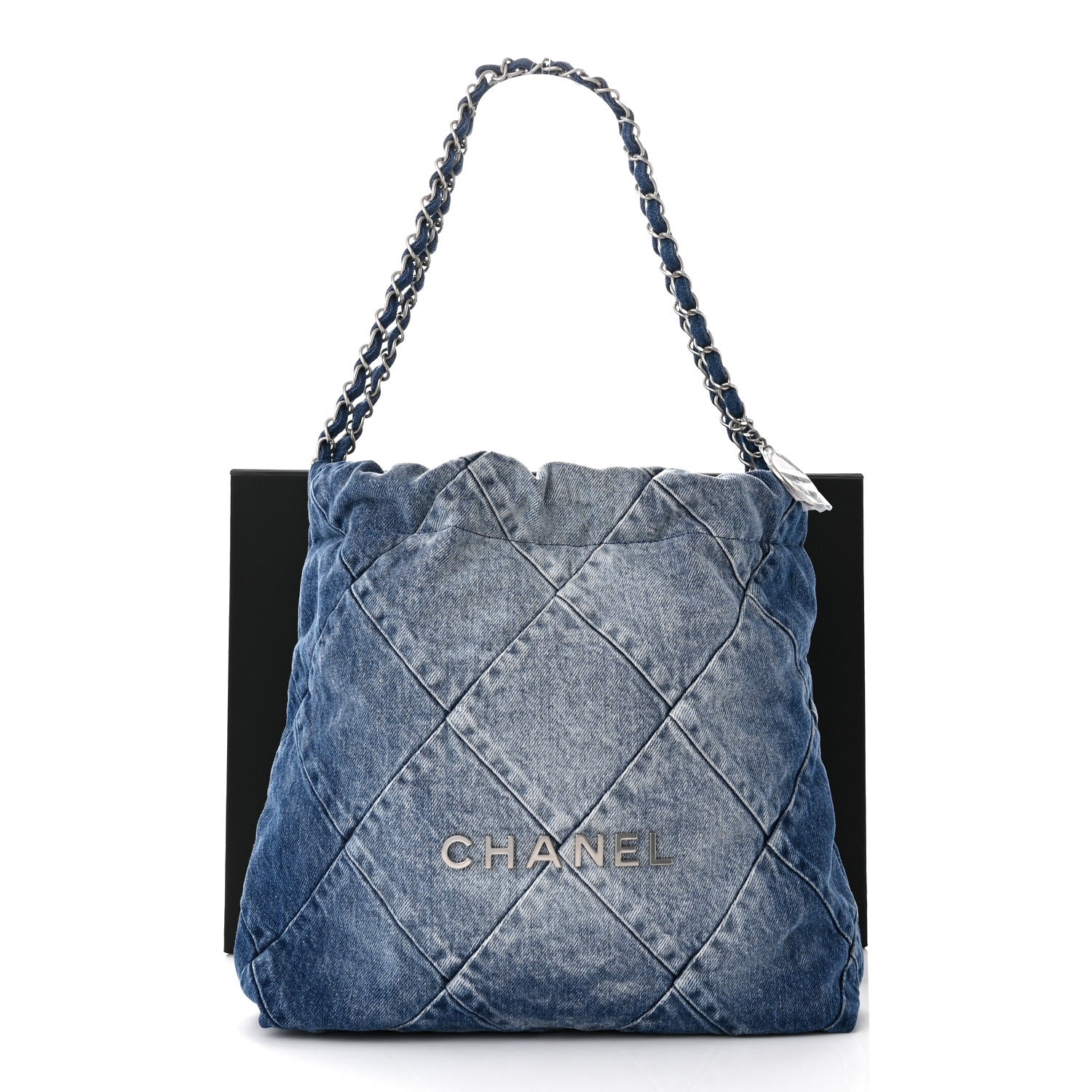 Chanel Denim Quilted Small Chanel 22 Blue 12 of 12