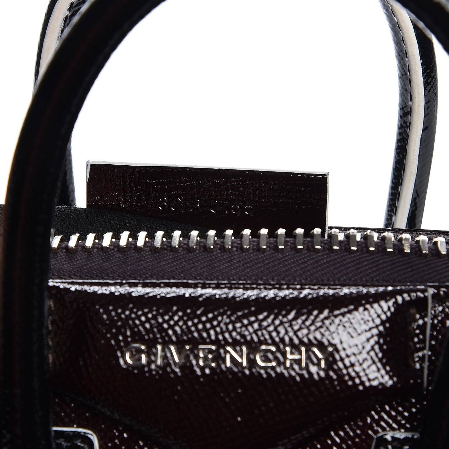 Patent Mini Tri-Color Antigona Black White Brown