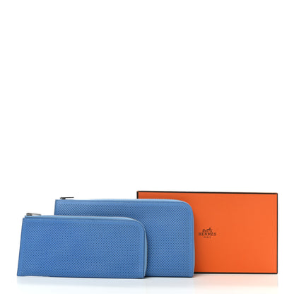 Hermes Evercolor Perforated Large Remix Voyage Wallet Bleu Paradis 8 of 8