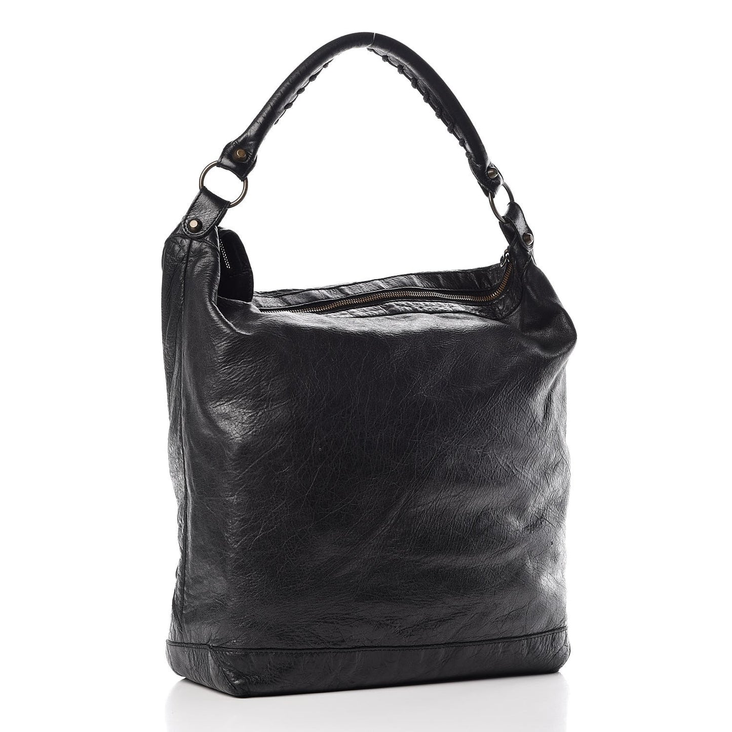 Agneau Classic Hardware Day Hobo Black