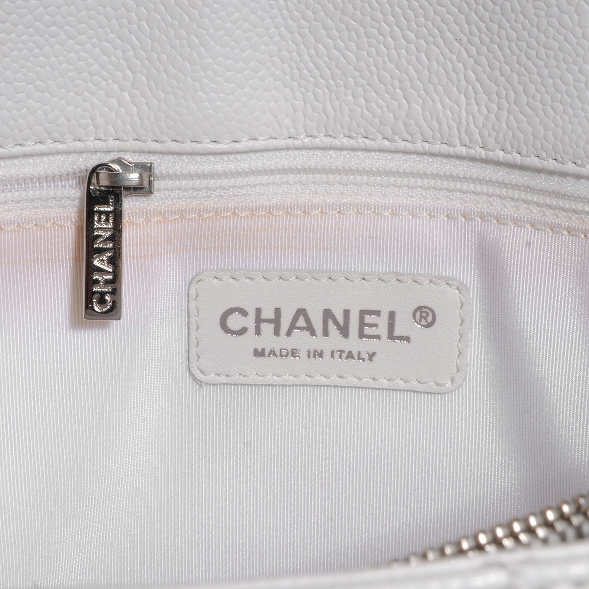 Chanel Caviar Quilted Grand Shopping Tote GST White 5 of 8