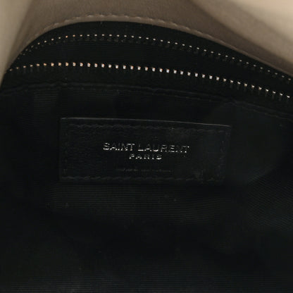 Saint Laurent Lambskin Quilted Toy Loulou Puffer Monogram Chain Satchel Blanc Vintage 6 of 8