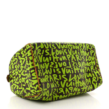 Louis Vuitton Monogram Graffiti Speedy 30 Green 4 of 10