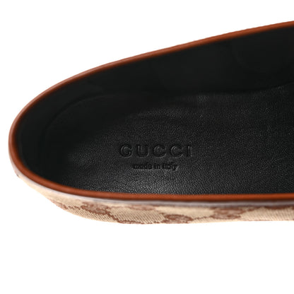 Gucci Canvas GG Monogram Horsebit Womens Jordaan Loafers 37.5 Beige Ruggine Rust 7 of 9