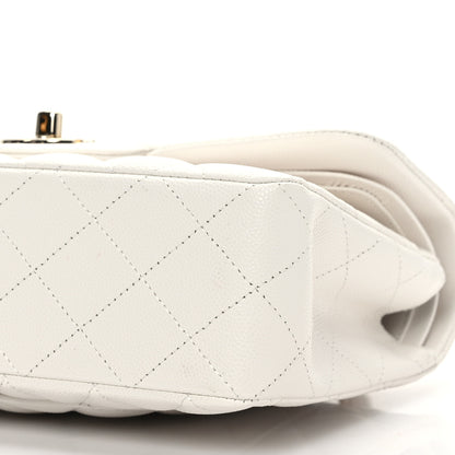 Chanel Caviar Quilted Small Double Flap White 9 of 9