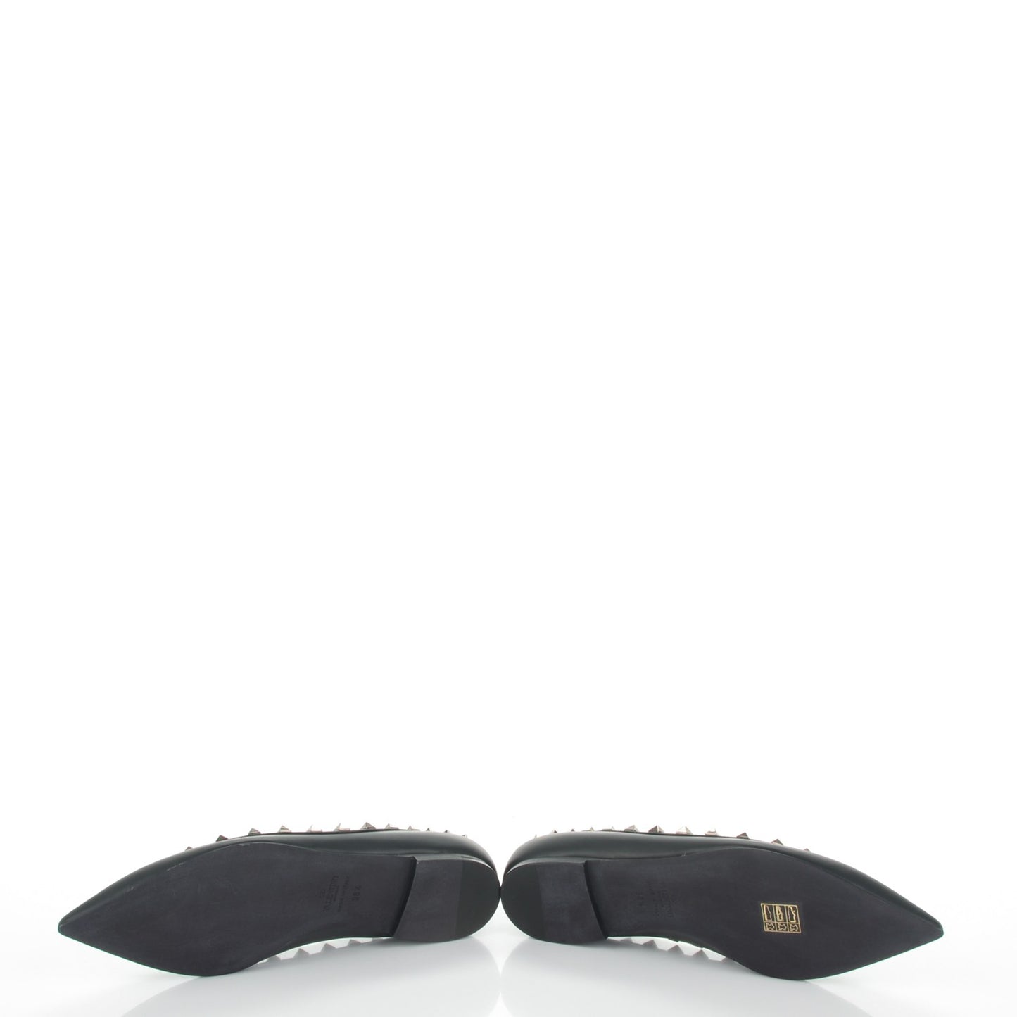 Nappa Rockstud Ballerina Flats 38.5 Black