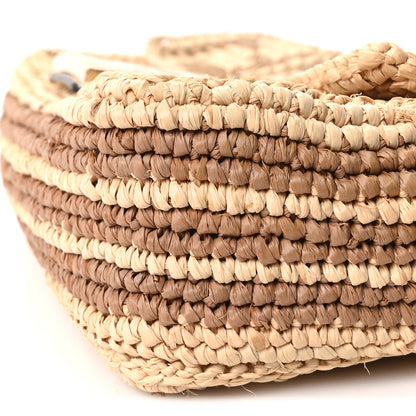 Fendi Raffia FF Mini Baguette Beige 10 of 10
