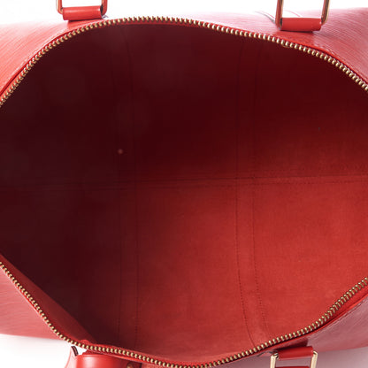 Louis Vuitton Epi Keepall 50 Castillan Red 4 of 10