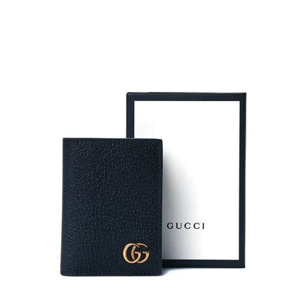 Gucci Calfskin Boar Effect GG Marmont Card Case Black 8 of 8