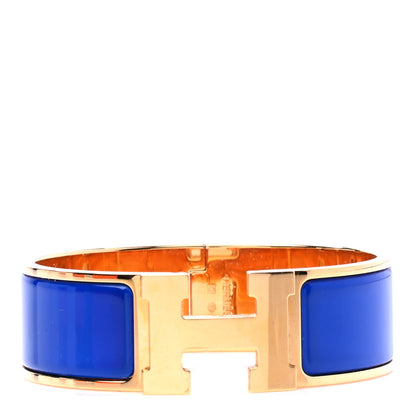 Hermes Enamel Wide Clic Clac H Bracelet GM Bleu Royal 1 of 7