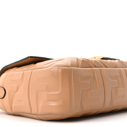 Fendi Nappa FF 1974 Embossed Baguette Miele Scuro 9 of 10