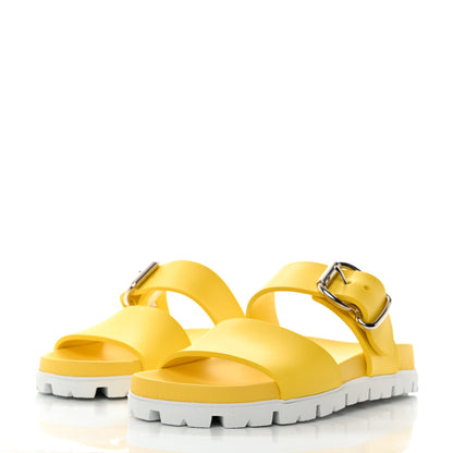 Prada EVA Rubber Double Strap 20mm Fussbett Sandals 39 Sole 3 of 9