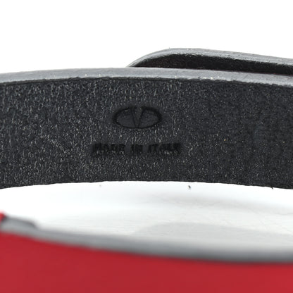 Valentino Garavani Calfskin VLogo Bracelet Red 4 of 5