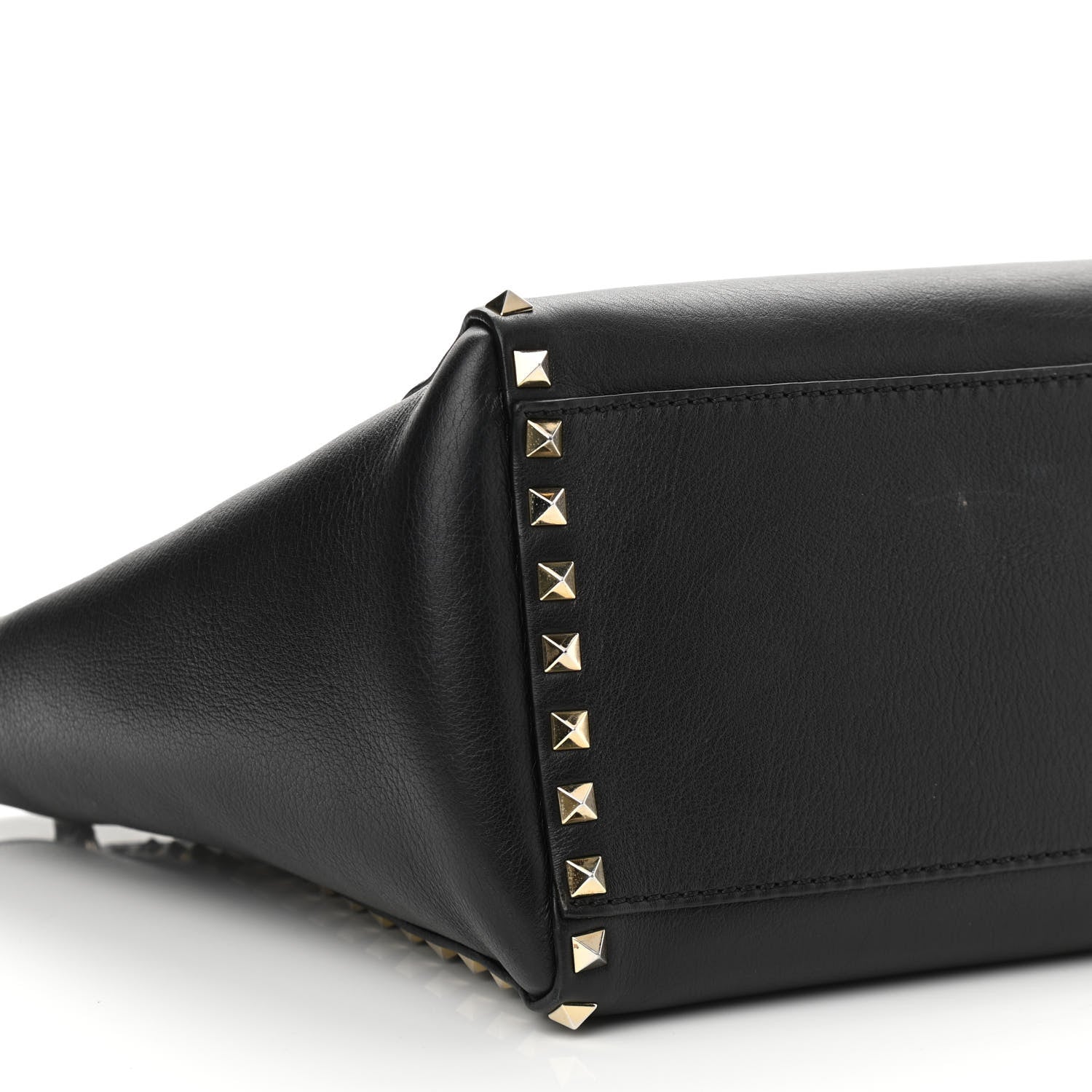 Valentino Garavani Vitello Rockstud Double Handle Tote Black 8 of 12