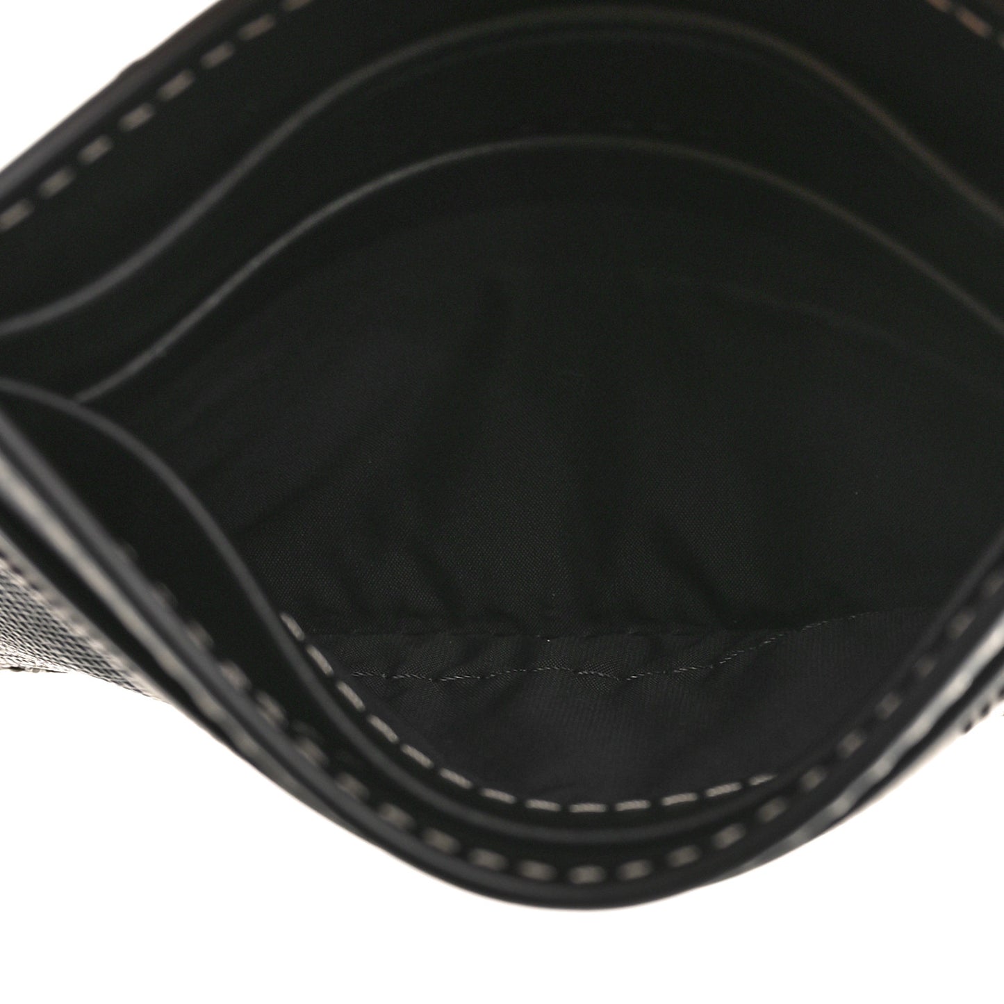 Calfskin Check Card Holder Black White