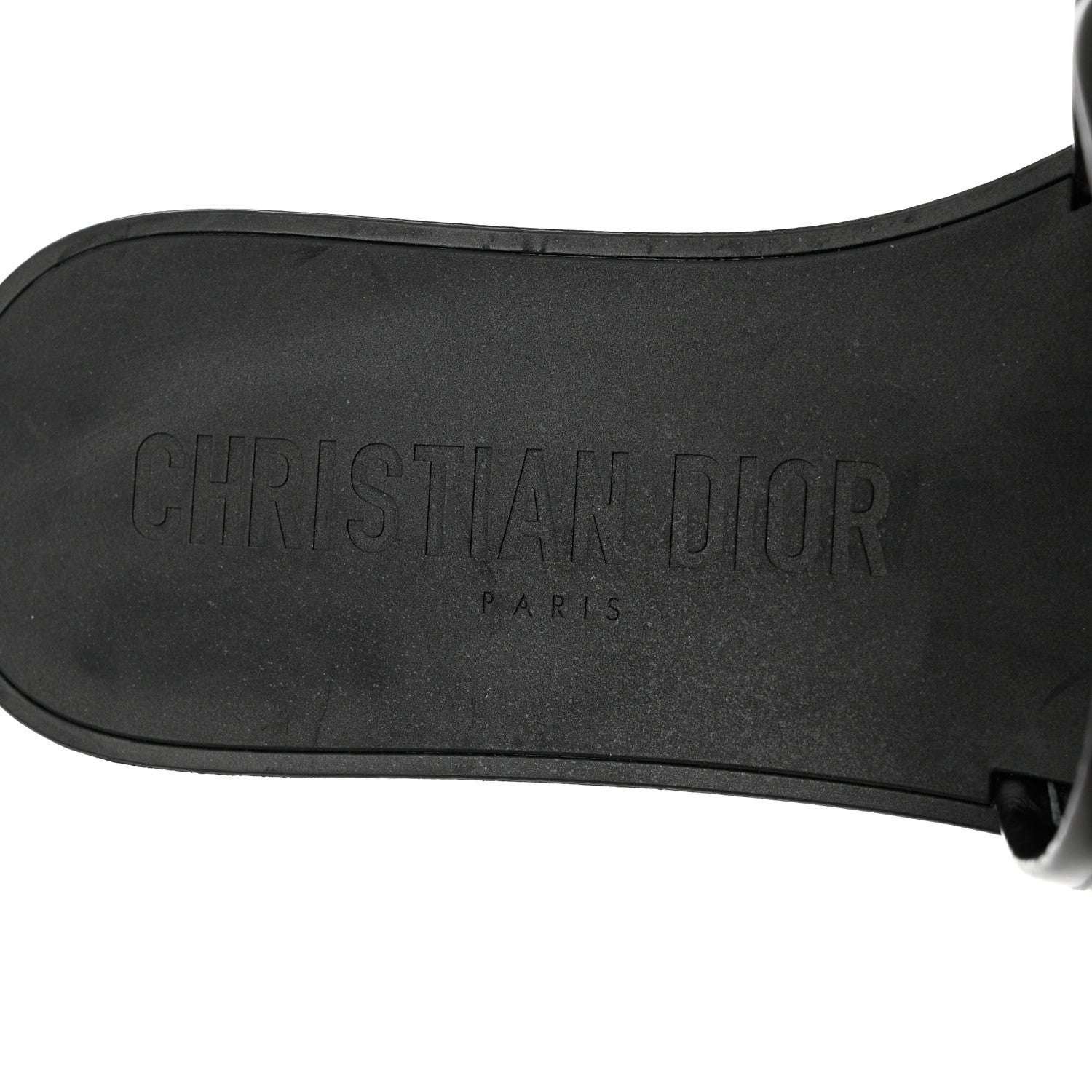 Christian Dior Calfskin Cannage Dio(r)evolution Slide Sandals 36 Black 8 of 10