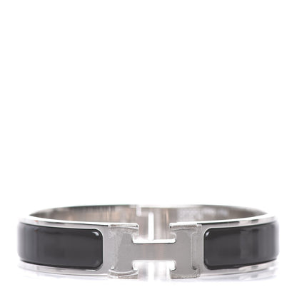 Hermes Enamel Narrow Clic Clac H Bracelet PM Black 1 of 7