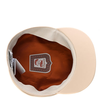 Hermes Double Linen Twill Casquette Cabourg Cliquetis Cap 58 White Creme 5 of 8