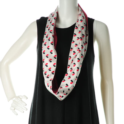 Louis Vuitton Silk Le Coeur Snood Scarf Pomme D'Amour 4 of 7