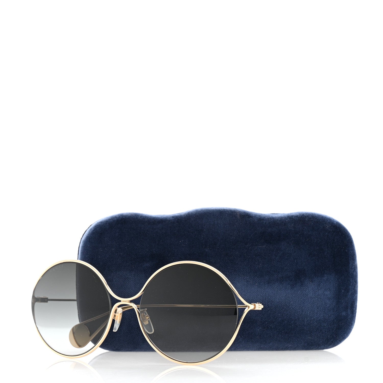 Gucci Metal Round Pearl Tip Sunglasses GG0253S Gold 8 of 8