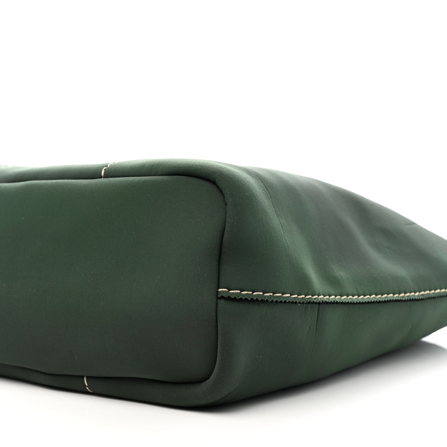 Prada Neoprene Shopping Logo Tote Green 9 of 11