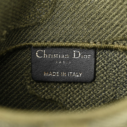 Christian Dior Canvas Embroidered Camouflage Saddle Belt Bag Green 6 of 12