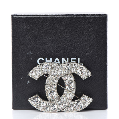 Chanel Crystal Large CC Brooch Silver 5 of 5