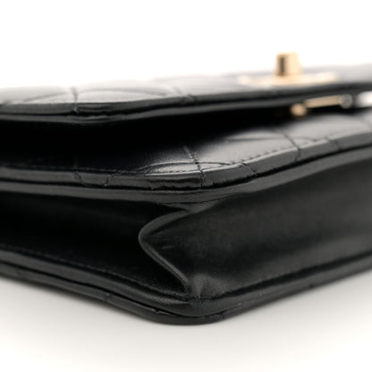 Chanel Lambskin Quilted Trendy CC Wallet On Chain WOC Black 9 of 11