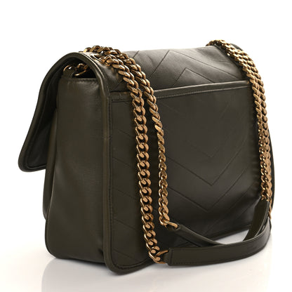 Saint Laurent Lambskin Matelasse Monogram Medium Niki Chain Satchel Seaweed 3 of 9