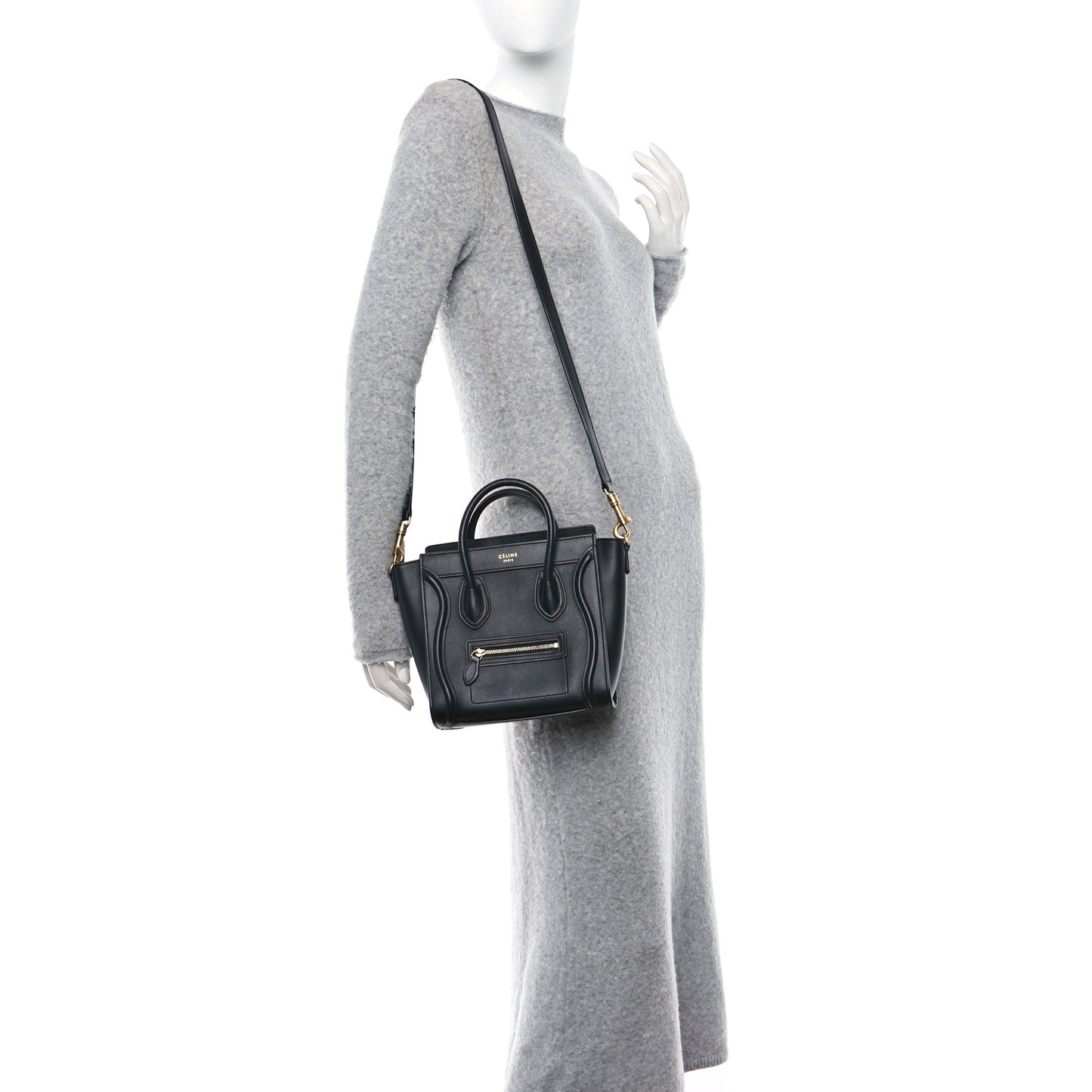Smooth Calfskin Nano Luggage Black