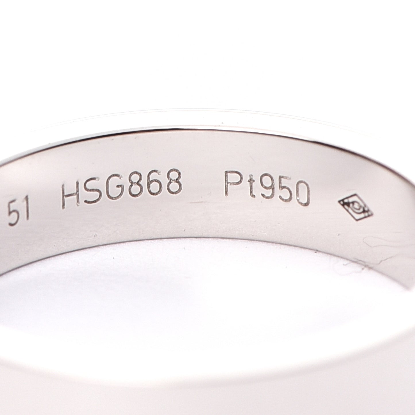 18K White Gold 5.5mm LOVE Ring 56 7.5