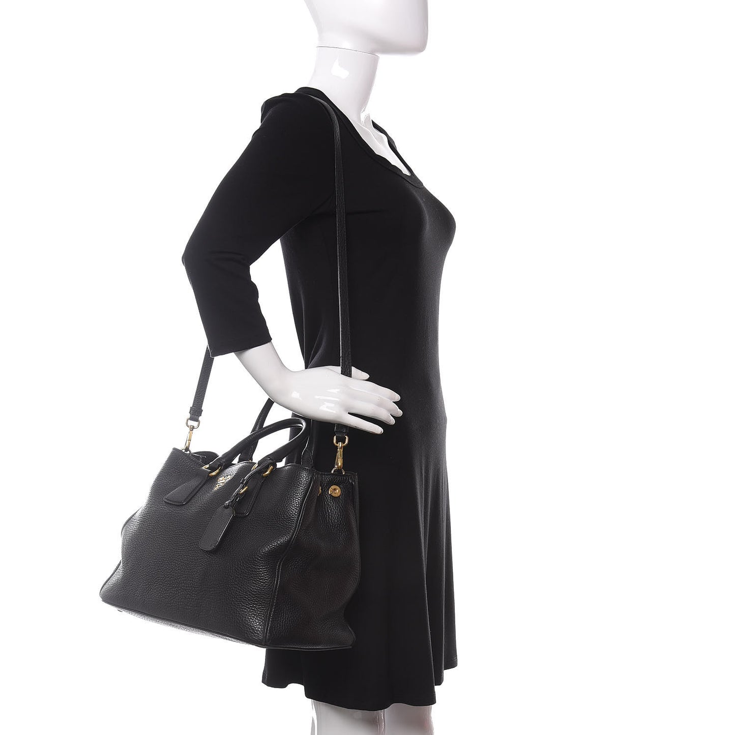 Vitello Daino Tote Black
