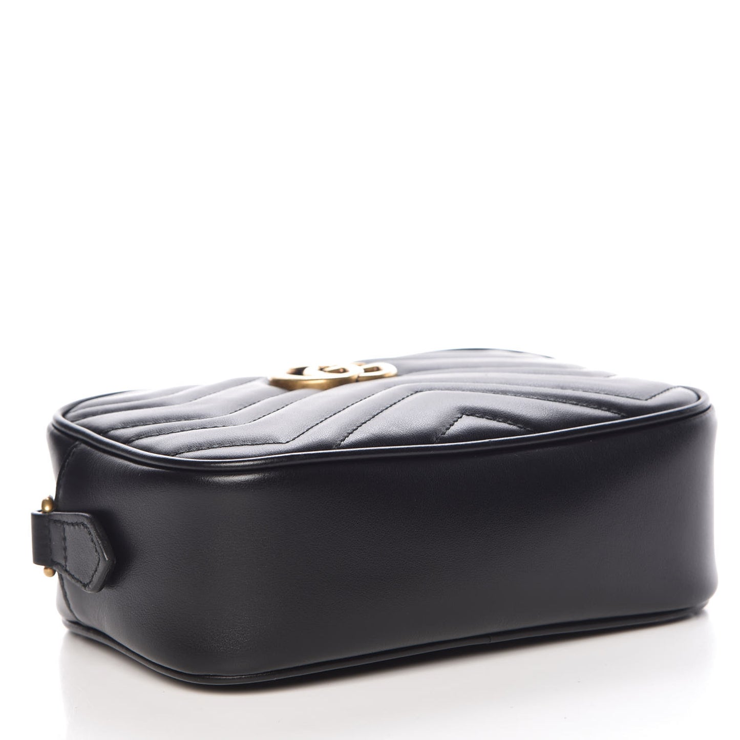 Calfskin Matelasse Mini GG Marmont Chain Shoulder Bag Black