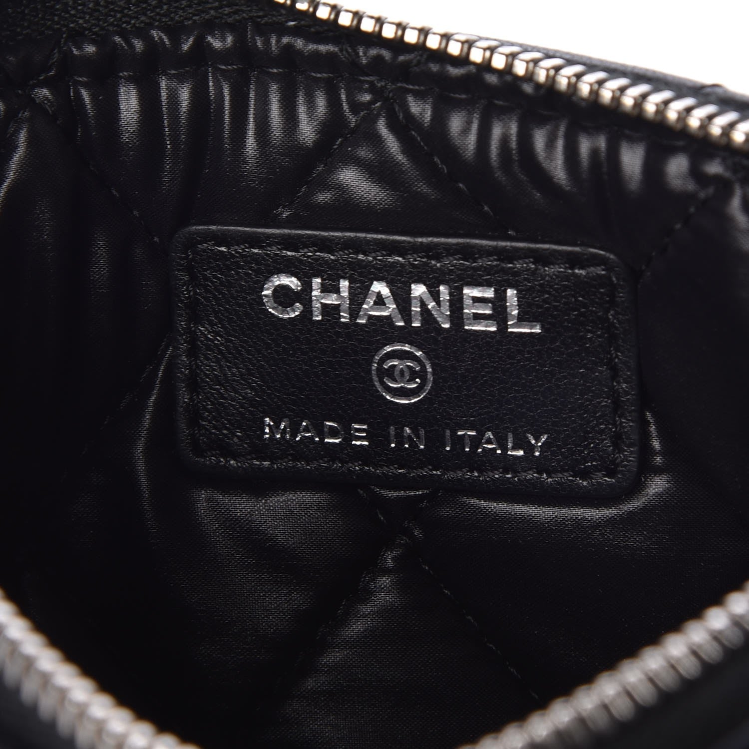 Chanel Lambskin Quilted Small Cosmetic Case Black 6 of 7