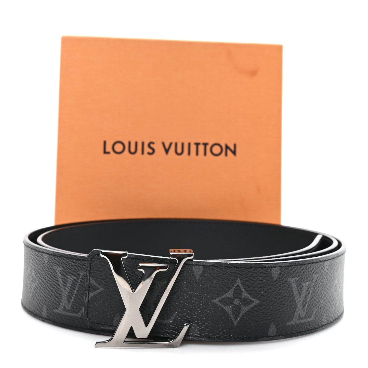 Louis Vuitton Monogram Eclipse Taigarama 40mm LV Initiales Reversible Belt 120 48 Black 6 of 6