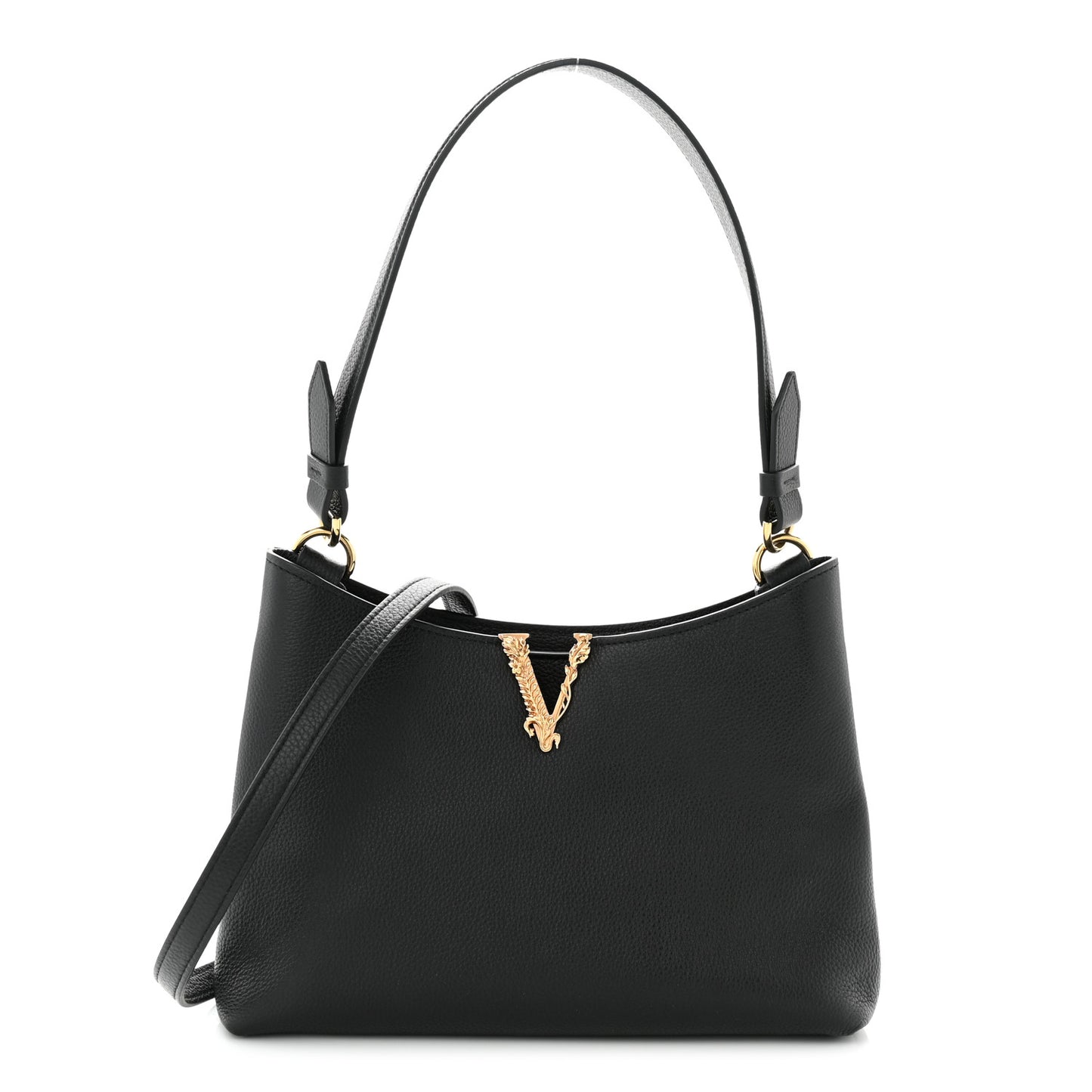 Calfskin Small Virtus Hobo Black