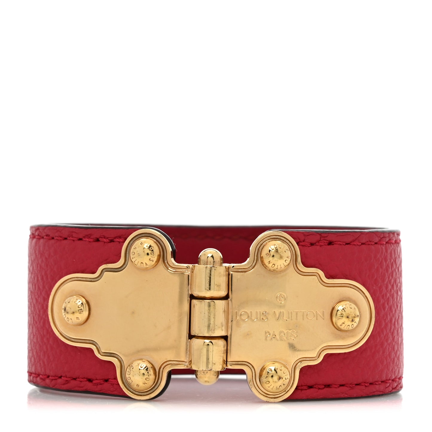 Calfskin Save It Bracelet 19 Red