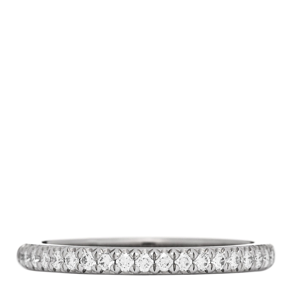 Platinum Diamond Grace Half Circle Wedding Band Ring 50 5.5