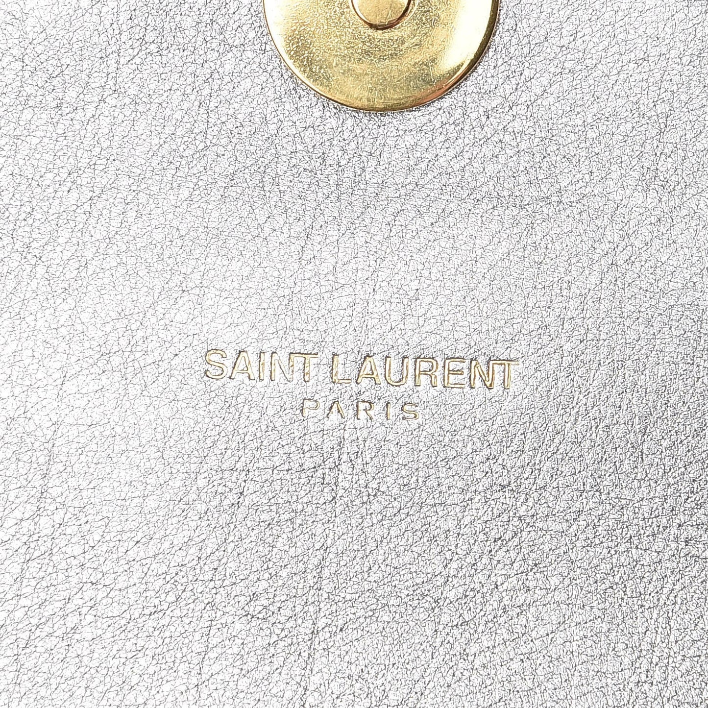 Metallic Calfskin Matelasse Medium Monogram Satchel Silver