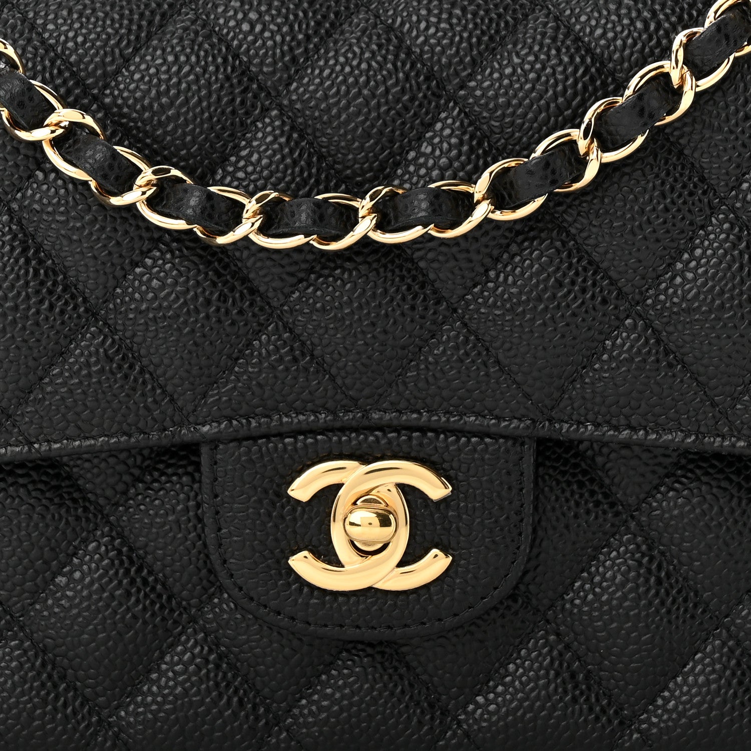 Chanel Caviar Quilted Medium Double Flap Black 8 of 10