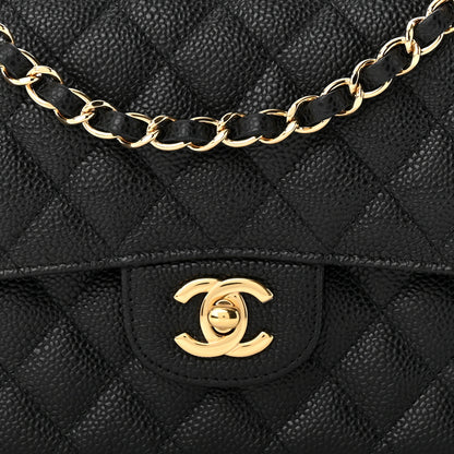 Chanel Caviar Quilted Medium Double Flap Black 8 of 10